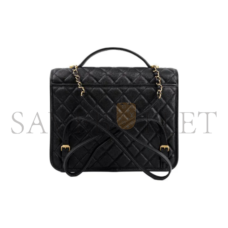 Ch**el master 22k grained calfskin backpack as3662 (31*31*9cm)